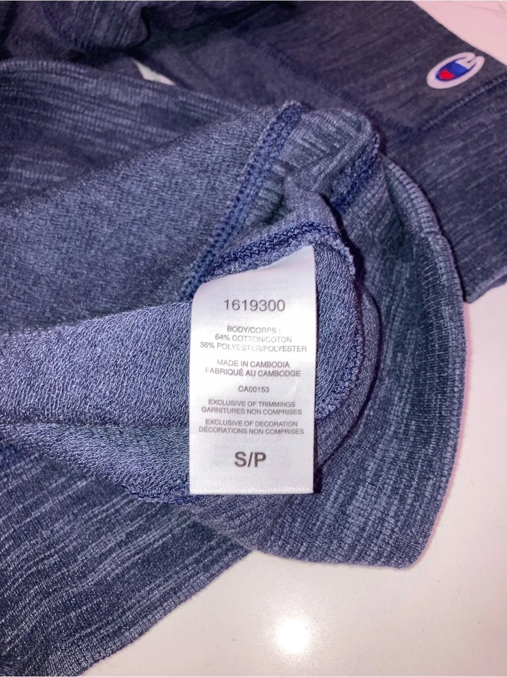 Champion Heather Navy Blue Crewneck Sweatshirt - size S - Picture 4 of 10